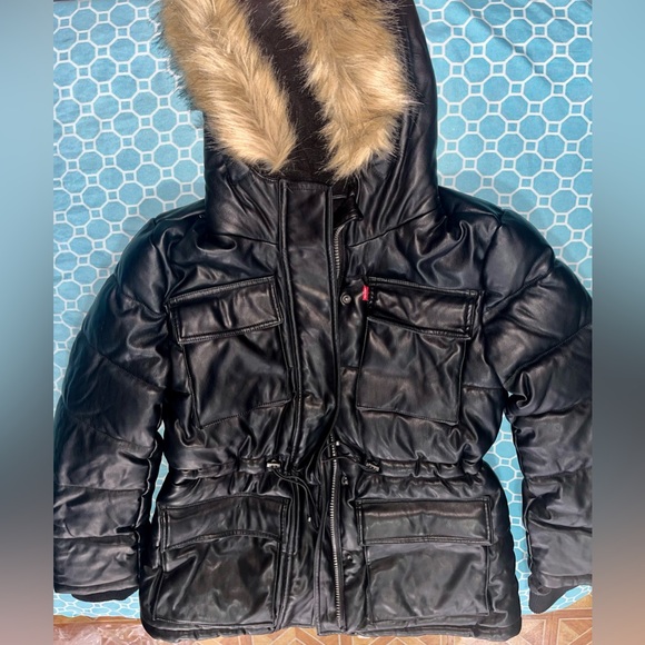 Levi's Jackets & Blazers - Levi's Katie Arctic Cloth Fur Trim Hooded Storm